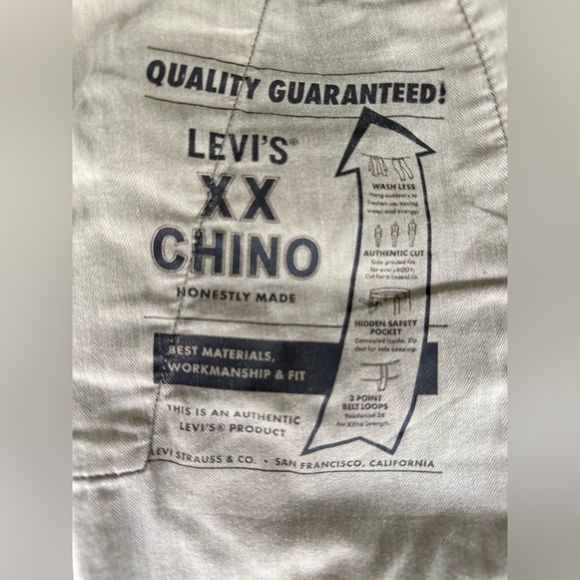 Levi’s XX Chino Standard Taper Pants W32 L30 Olive Green Casual Workwear - Picture 11 of 12